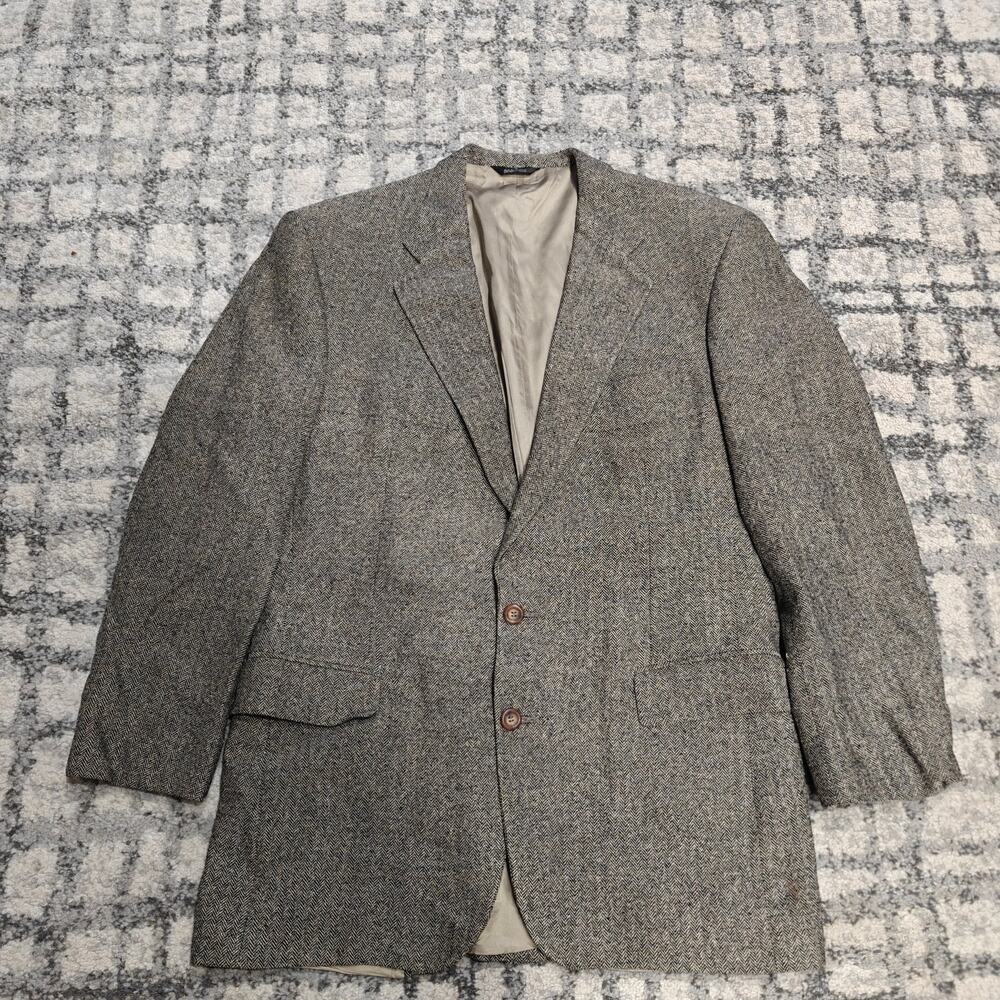 Vintage Polo University Club Ralph Lauren Herringbone Tweed Blazer 42L / 44L